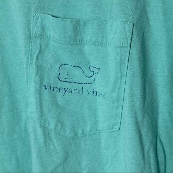 Vineyard Vines VTG Men's Sz L  L/S 100% Cotton Turquoise Tee - Picture 3 of 7
